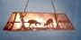 48"L Battling Bucks Oblong Pendant