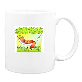 Mug with squirrel, chipmunk, napping, hammock, relaxing, sleeping by Shopzeus