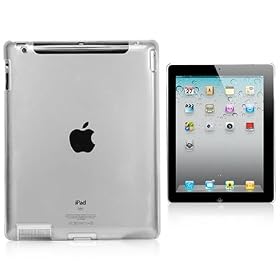 TRIXES Clear Hard Protective Back Case Cover for Apple iPad 2