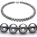 Grey 8-10.5mm AAA+ Tahitian Pearl Necklace 16 inch Choker Length
