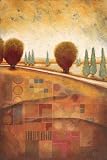 Quilted Landscape II - Artist: Osbourne - Art Print Poster Size: 24.00 by 36.00 inches