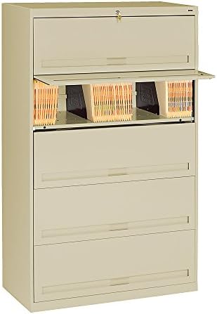 Tennsco Fixed-Shelf File Cabinet - 36X17x63-1/4" - Lockable Cabinet With Doors - Putty - Putty