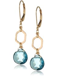 Dana Kellin Geometric Blue Quartz Double Drop Earrings