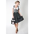 Wundersch�nes Trachten Dirndl Andrea, schwarz wei� kariert und gepunket, Trachtendirndl, Dirndlkleid, Trachtenmode f�r Damen