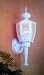 Set of 2 Outdoor Wall Lantern/sconce Glossy White Finish Clear Glass Panel