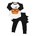 puseky Baby Boys Girls Halloween Clothes Pumpkin T-shirt and Pants Outfits Sets