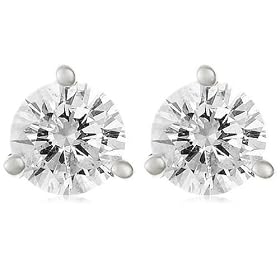 14k White Gold Diamond Martini-Set Stud Earring (.28 cttw, I-J Color, I2... by Amazon.com Collection