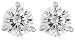 14k White Gold Diamond Martini-Set Stud Earrings (.28 cttw, I-J Color, I2 Clarity)