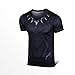BFJ Captain America Civil War Black Panther T-Shirt Men' s Short Sleeve Shirt