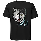 NBA Majestic Ricky Rubio Minnesota Timberwolves Youth Game Face T-Shirt - Black (Medium)
