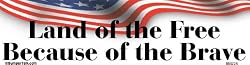 Land of the Free Because of the Brave Bumper Sticker