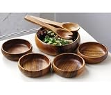 Wooden Seven Piece Salad Set