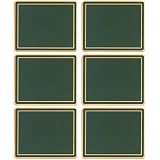 Set of 6 Coasters - Bottle Green