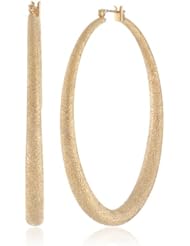 ABS By Allen Schwartz Gold Tone Large Hoop Earrings