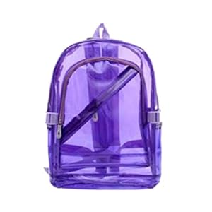 clear plastic bookbag