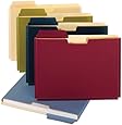 Globe-Weis File Folder Pockets, 150 Sheet Capacity, Letter Size, Double Top, 1/3 Cut Tabs, Assorted Colors, 10 Pack (FP153L10 ASST)
