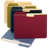 Globe-Weis File Folder Pockets, 150 Sheet Capacity, Letter Size, Double Top, 1/3 Cut Tabs, Assorted Colors, 10 Pack (FP153L10 ASST)