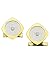 14k 2-tone Gold with Diamond Center Cufflinks