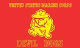 Freeshipping - 3x5ft Polyester Marine Devil Dogs Flag #F1328