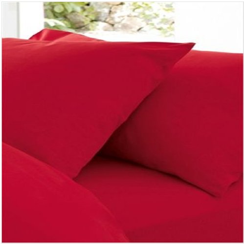 LUXURY RED PERCALE DOUBLE SIZE DUVET QUILT COVER BED SET POLYCOTTON BEDDING NEXT CLEARANCE