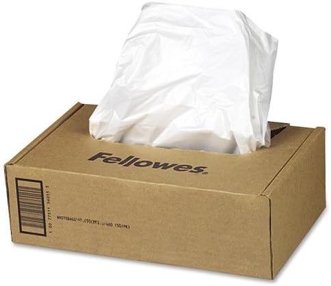 Wholesale CASE of 5 - Fellowes Office Shredder Wastebags-Shredder Wastebags, w/ Wire Ties, 39"x23"x21", 50/CT, WE