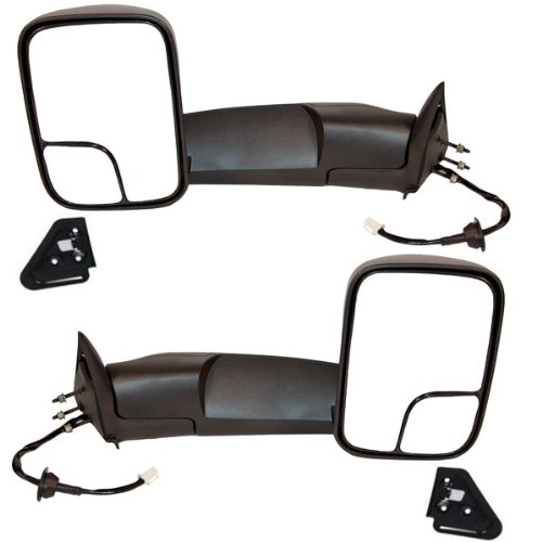 thumbnail image 2 of Pair Tow Mirrors For 98-02 Dodge Ram 1500 2500 3500 Power Heated 2 of 10
