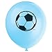 Bold Multicolor 3D Soccer Latex Balloons - 12