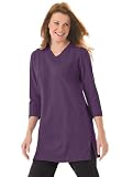 Perfect V-neck tunic, with 3/4 sleeves