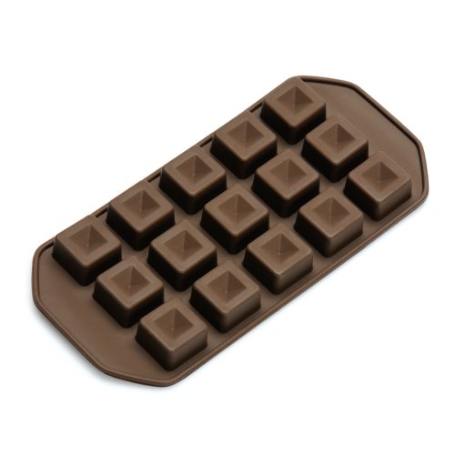 Kaiser Carre 661827 Stampini per cioccolatini, ognuno con 15 mini recipienti per 5 forme di cioccolatini diverse (con ricette) [Lingua tedesca]