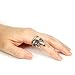 JK Alien monster Punk Gothic jewelry Silver/Gold Color Metal Adjustable Fashion Statement Ring (Silver)