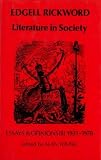 Literature in society : essays & opinions (II), 1931-1978