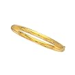 14K Yellow Gold Engraved Bangle Bracelet - 8 inches