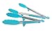 KookNook Premium Silicone Kitchen Tongs Set with Stand for BBQ, Salad, Grilling, Frying, Cooking, 2-Pack (12-inch & 9-inch), Light Blue