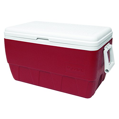 red igloo cooler with wheels