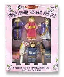 MELISSA & DOUG ROYAL FAMILY WOODEN DOLL SET
