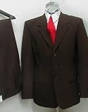 Gianni Vironni 3 Button Single Breasted Business Dress Suit Brown Sizes 38-52