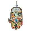 Large Hand Painted Wood Hamsa By Yair Emanuel Vthal6