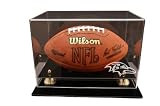 BALTIMORE RAVENS OFFICIAL AUTOGRAPH FOOTBALL DISPLAY CASE