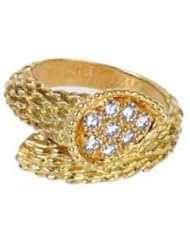 Boucheron Fine Womens Ring 18K Yellow Gold Serpent Boheme JRG04CAB1-53