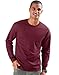 Hanes Tagless Long Sleeve T-Shirt with a Pocket, Maroon, XL