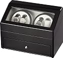 Auer Accessories Plutus 90622B Watch Winder For 4 Watches Piano polish