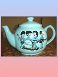 THE BEATLES CARTOON BLUE TEAPOT  from BURSTING MEMORABILIA