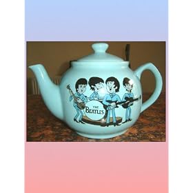 THE BEATLES CARTOON BLUE TEAPOT
