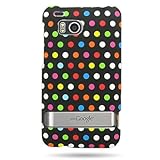 Hard Snap-on Shield RUBBERIZED With COLOR DOTS POLKA Design Faceplate Cover ....