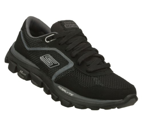 Skechers Women's Go Run Ride Straight Running Shoe,Ultra ,Black,10 M US