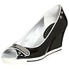 BCBGirls Women's Cally Peep Toe Wedge