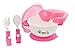 Zoli Baby Stuck Suction Feeding Bowl Kit - Pink