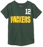 NFL Infant/Toddler Boys' Green Bay Packers Aaron Rodgers Name & Number Tee Shirt (Green, 3T)