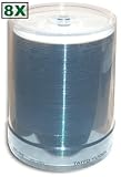 Taiyo Yuden Silver Inkjet Printable 8X DVD-R Media 100 Pack in Cake Box