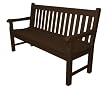 60" Recycled Earth-Friendly Nantucket Outdoor Patio Bench - Chocolate Brown